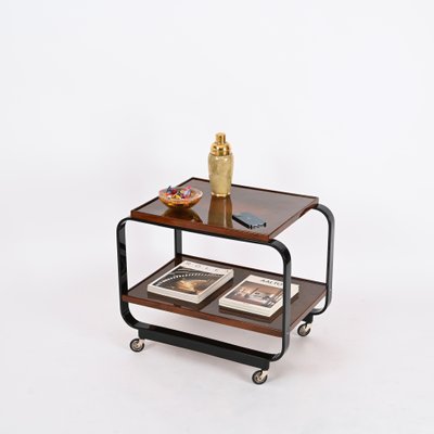 Serving Bar Cart in Walnut by Gino Maggioni, 1930s-JDR-1768108