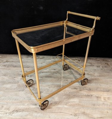 Serving Cart in Brass and Gilded Bronze, 1970s-IBO-1706579