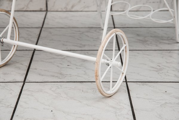 Serving Cart with 3 Bottle Holders, Vienna, 1950s-SPD-1003427