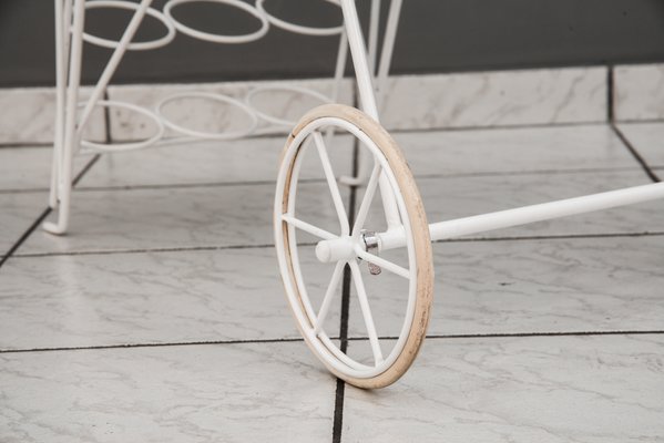 Serving Cart with 3 Bottle Holders, Vienna, 1950s-SPD-1003427