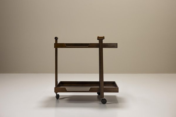 Serving Trolley Model CR20 in Mahogany by Franco Albini & Franca Helg for Poggi, Italy, 1958-UQV-1779616