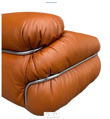 Sesann Leather Sofa by Gianfranco Frattini for Cassina, 1972-KKZ-2036636