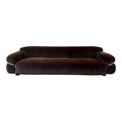 Sesann Lounge Set in Alpaca Velvet by Gianfranco Frattini for Cassina, 1972, Set of 4-RPH-1246045