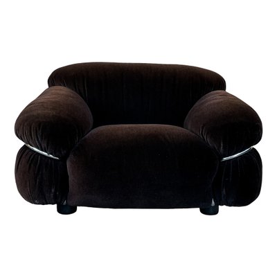 Sesann Lounge Set in Alpaca Velvet by Gianfranco Frattini for Cassina, 1972, Set of 4-RPH-1246045