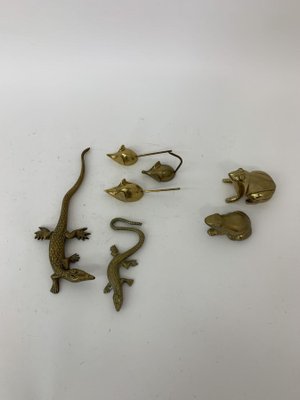 Set of Brass Animals, 1970s-BGP-1082039