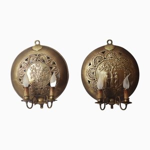 Set Wall Lamp Adam & Eva & Lebensbaum Brass, 1890s, Set of 2-ESB-1450750