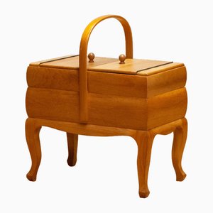 Sewing Box / Basket in Elm, Sweden, 1950s-JE-1702057