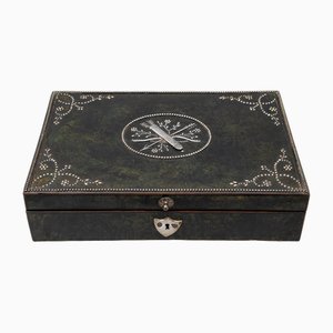 Sewing Box with Steel-Cut Decoration, 19th Century-VEI-1748807