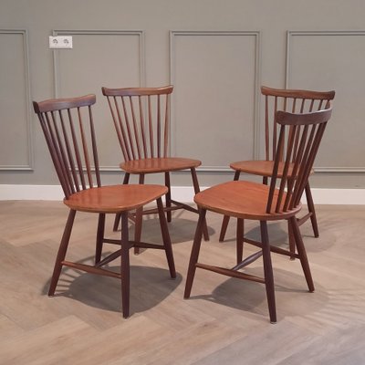 SH41 Dining Chair by Yngve Ekstrom for Nesto Pastoe, 1960s, Set of 4-SJU-1134320