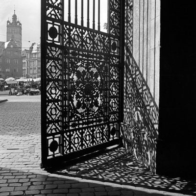 Shadows with Iron Gate Residence Castle Darmstadt, Germany, 1938, Printed 2021-DYV-997889