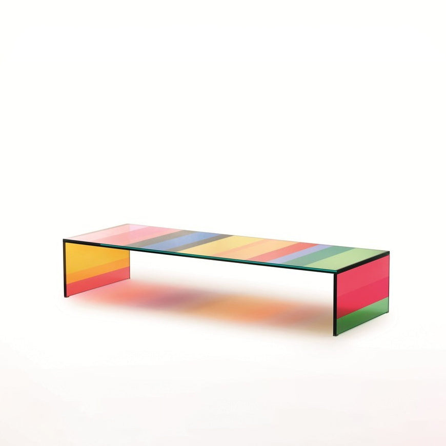 The Dark Side Of The Moon - Low Rectangular Crystal Coffee Table by Glas Italia #Stripe