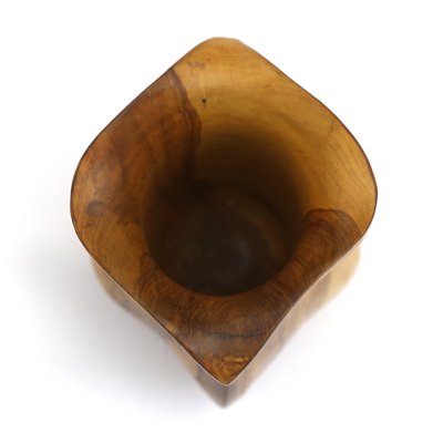 Shaped Wooden Jug Vase in the Style of Alexandre Noll, 1960s-EZ-1311869