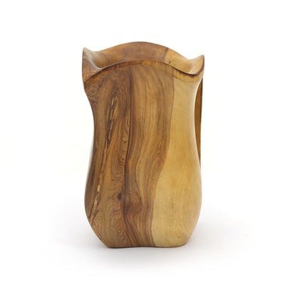 Shaped Wooden Jug Vase in the Style of Alexandre Noll, 1960s-EZ-1311869