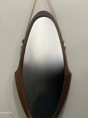 Shaped Wooden Mirror, 1960s-DDQ-1757772