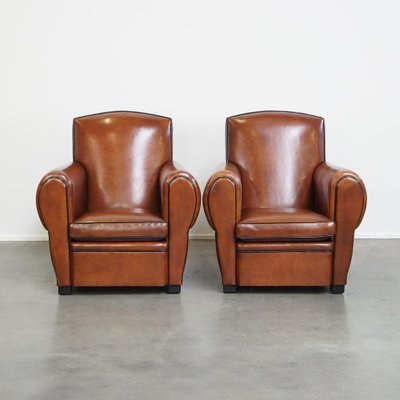 Sheep Leather Armchairs, Set of 2-HPP-2036607