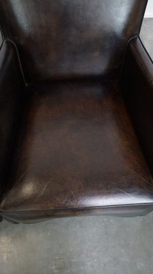 Sheep Leather Dining Room Chairs attributed to Bart Van Bekhoven, Set of 4-HPP-2036600