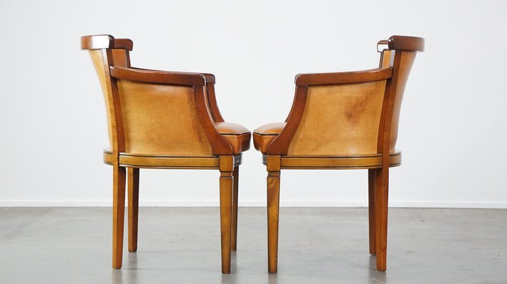 Sheep Leather Dining Room Chairs, Set of 4-HPP-2036602