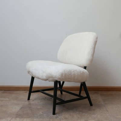 Sheepskin Shearling TeVe Lounge Chairs by Alf Svensson, Set of 2-JRP-943805