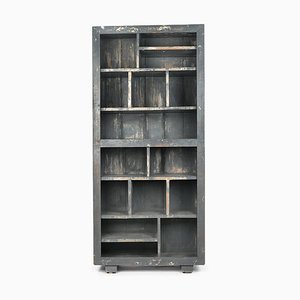 Shelf in Patinated Wood with 15 Compartments, 1940s-NQ-688062