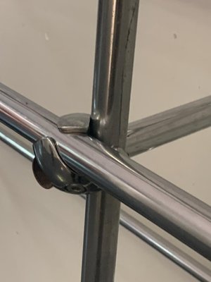 Shelf in Tubular Chrome with Metal Clamps from S.B.E., 1960s-IJR-838401