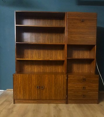 Shelf Unit in Rosewood Veneer, 1950s, Set of 2-KDW-1743084