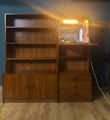 Shelf Unit in Rosewood Veneer, 1950s, Set of 2-KDW-1743084