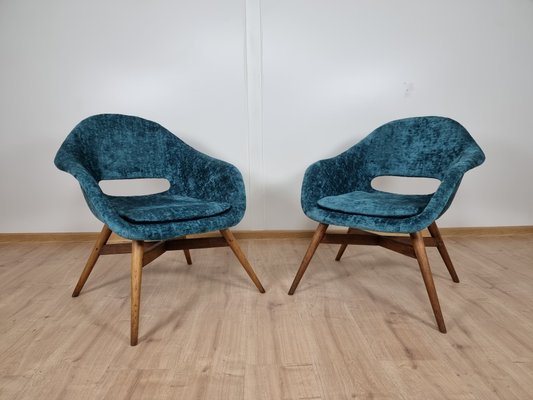 Shell Armchairs by Miroslav Navratil, Set of 2-QJA-1083269