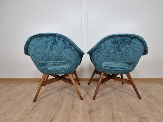 Shell Armchairs by Miroslav Navratil, Set of 2-QJA-1083269