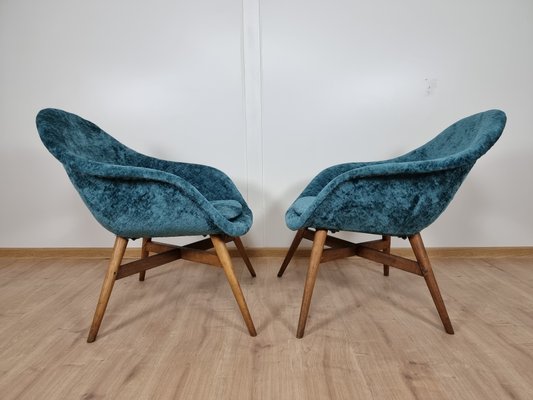 Shell Armchairs by Miroslav Navratil, Set of 2-QJA-1083269