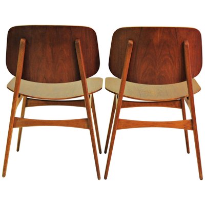 Shell Chairs in Oak and Teak attributed to Børge Mogensen, 1950s, Set of 2-VVO-1974184