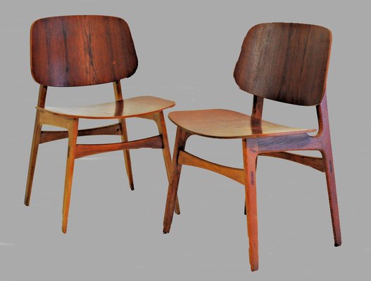 Shell Chairs in Oak and Teak attributed to Børge Mogensen, 1950s, Set of 2-VVO-1974184