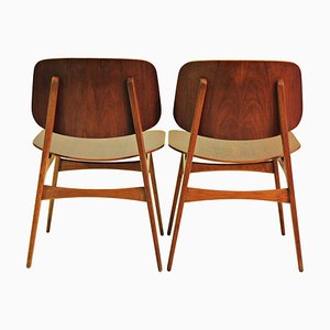 Shell Chairs in Oak and Teak attributed to Børge Mogensen, 1950s, Set of 2-VVO-1974184