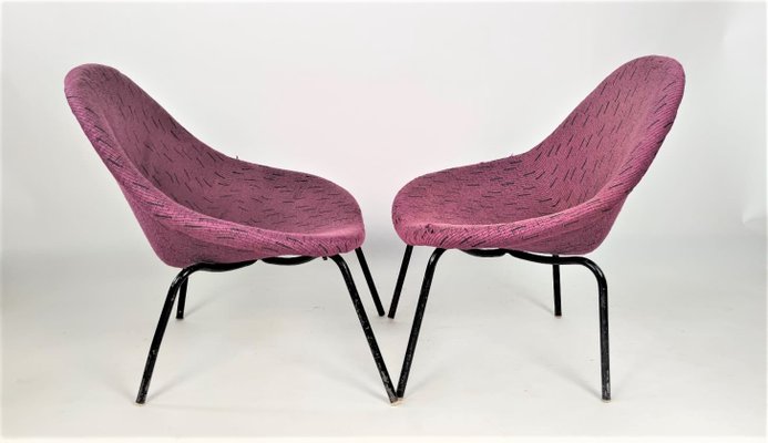 Shell Lounge Chairs by M. Navrátil, Czechoslovakia, 1960s, Set of 2-ZWG-1347545