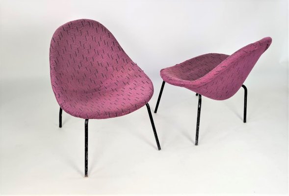 Shell Lounge Chairs by M. Navrátil, Czechoslovakia, 1960s, Set of 2-ZWG-1347545