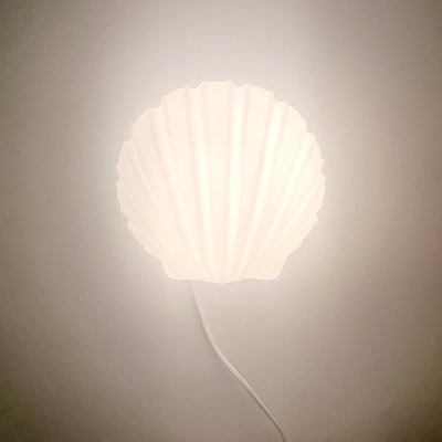 Shell-Shaped Opaline Glass Wall Light/Sconce from Limburg, Germany, 1970s-BMM-2021484