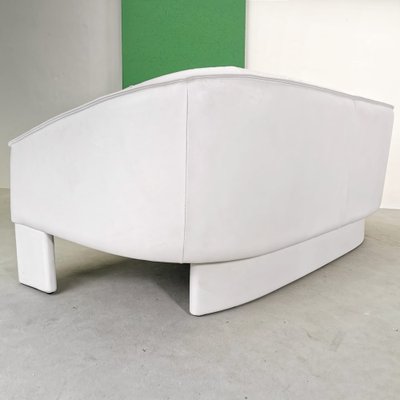 Shell Sofa in White Leather from Marac, 1980s-PRS-1740514