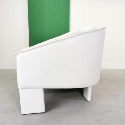 Shell Sofa in White Leather from Marac, 1980s-PRS-1740514