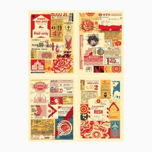 Shepard Fairey (Obey), Station to Station, 2012, Screen Prints, Set of 4-KHH-2028524