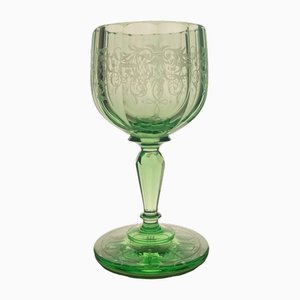 Sherry Wine Glasses with Green Maria Theresia Decor by Stefan Rath for Josef Lobmeyr, Austria, 1910s, Set of 12-HWV-1775406