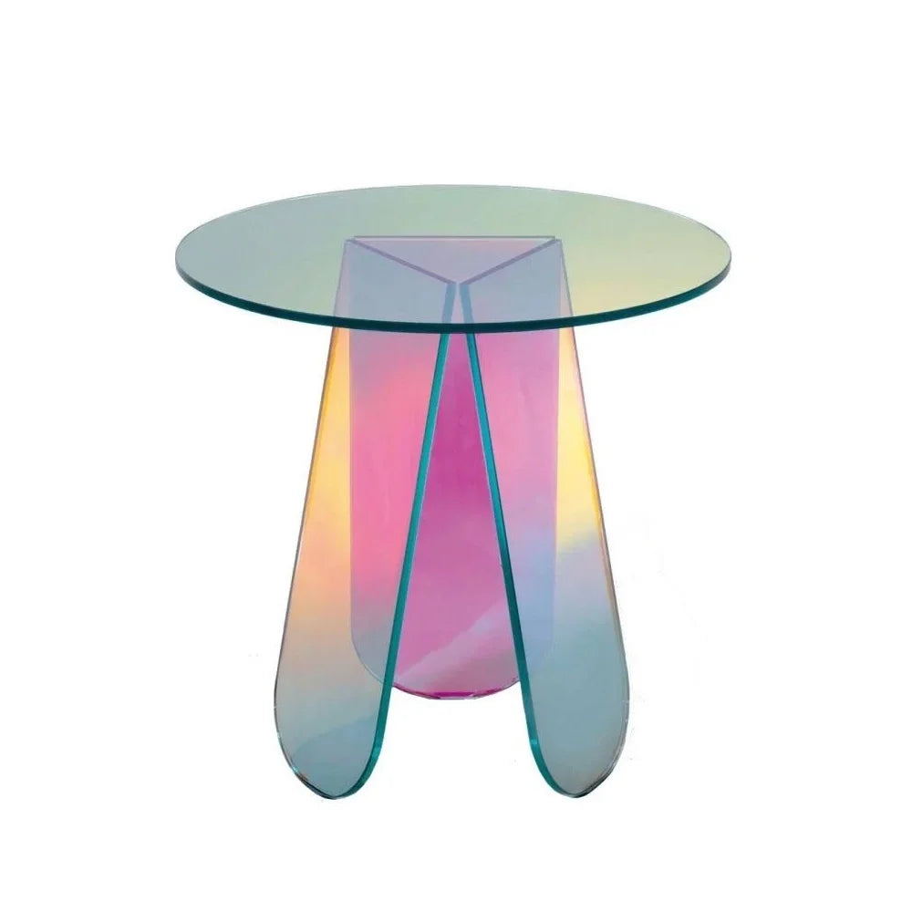 Shimmer - Low Round Crystal Coffee Table by Glas Italia