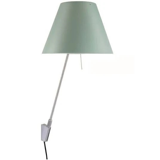 Costanzina Wall Lamp by Luceplan #Aluminum M. Green Shade