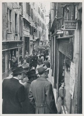 Shopping Street, 1950s, Black and White Photograph-DYV-1223871