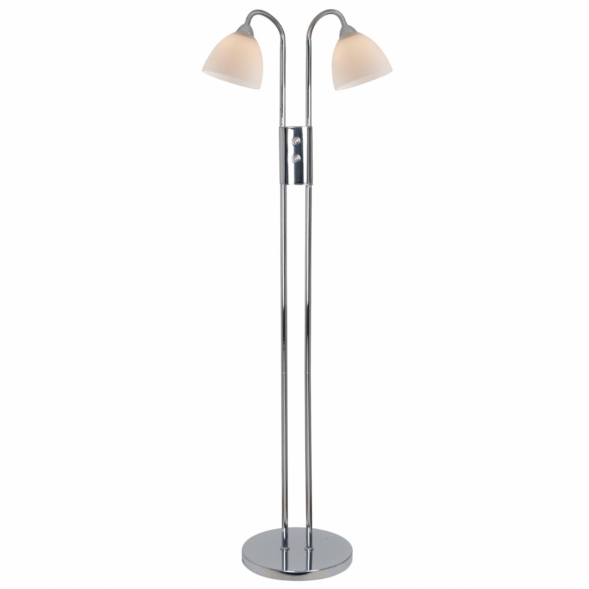 Ray Double Floor Lamp by nordlux #Chrome/ Opal