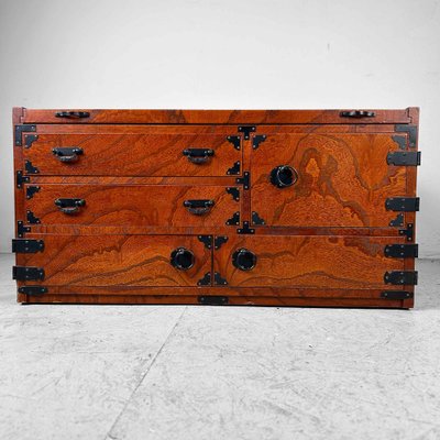 Shōwa Era Low Tansu Cabinet, Japan, 1970s-DWL-1780697