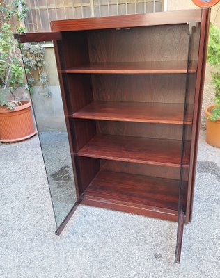 Showcase with Glass Doors in Rosewood by Angel Mangiarotti for Molteni, 1960s-OHK-2020576