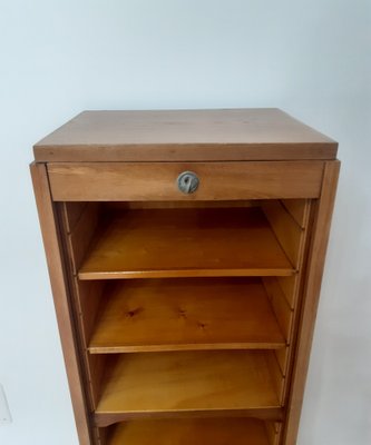 Shutter Filing Cabinet in Blond Oak, 1960s-PCO-1784919