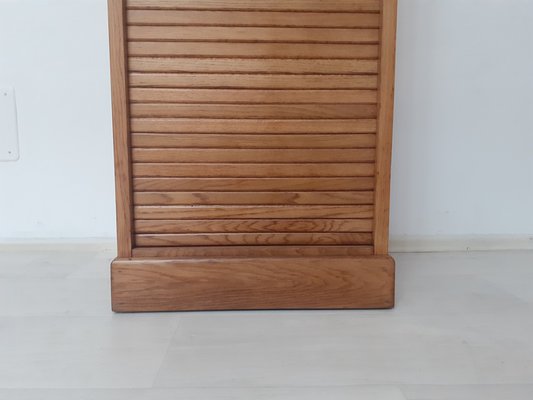 Shutter Filing Cabinet in Blond Oak, 1960s-PCO-1784919