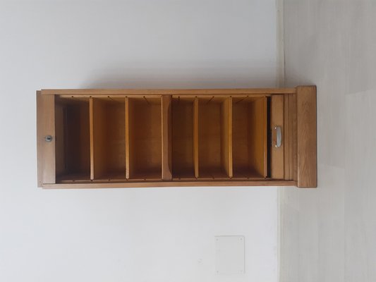 Shutter Filing Cabinet in Blond Oak, 1960s-PCO-1784919