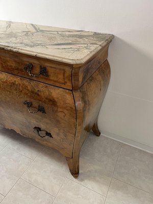 Sicilian Wooden Chest of Drawers with Marble Top, 1930s-YST-1768693