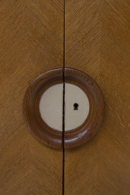 Side Cabinet in Leather and Brass attributed to Maxime-RCE-1777791